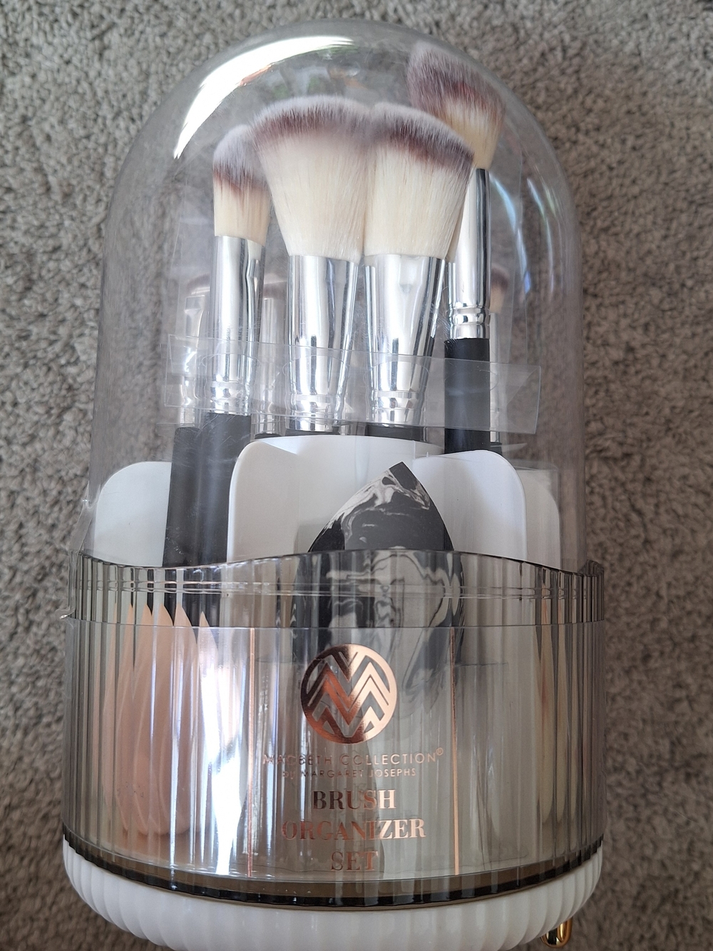 Macbeth Collection Brush Organizer Set W/9 Cosmetic Brushes & 3 Blending Sponges